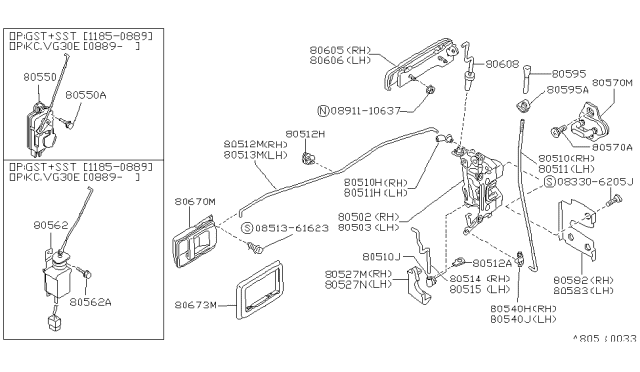 1986 Nissan Hardbody Pickup (D21) Holder Diagram for 8053234A00