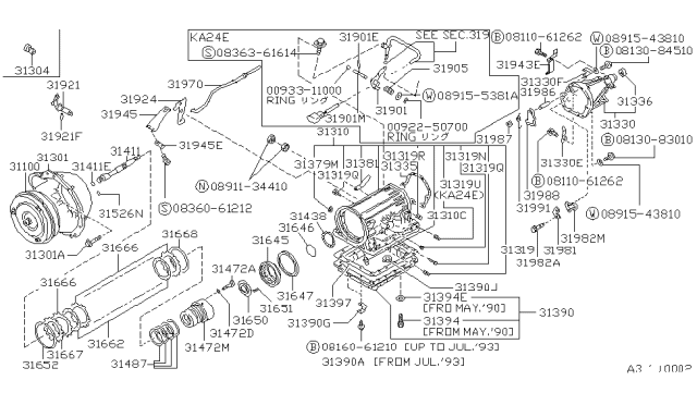 1994 Nissan Hardbody Pickup (D21)  Magnet Diagram for 31392X5100