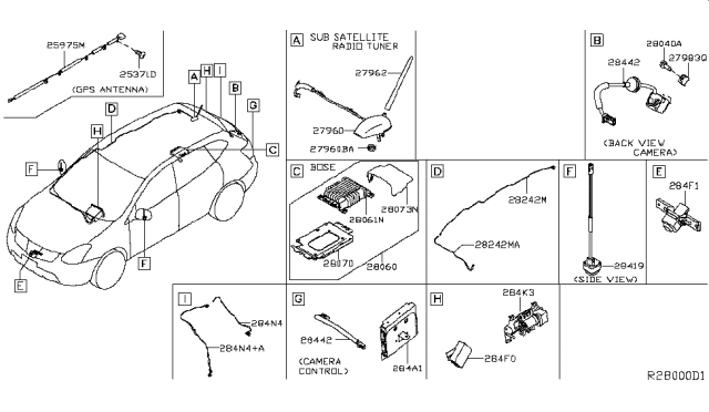 2015 Nissan Rogue  Amp-Pre Main Diagram for 280614BA0A