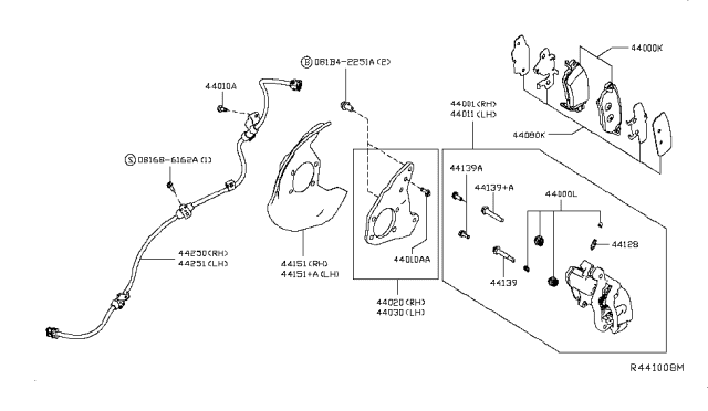 2018 Nissan Rogue  Cup Kt Brake Cylinder Diagram for D41205L300