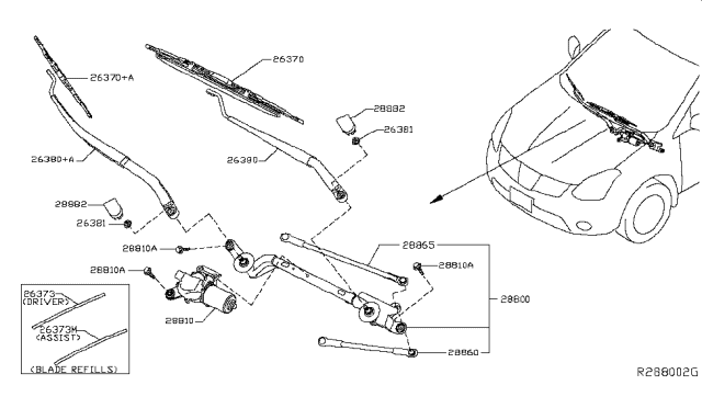 2016 Nissan Rogue Link Assembly-Connecting No 2 Diagram for 288424BA0A