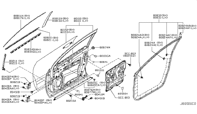 2008 Nissan Rogue  Screw Diagram for 80897AQ000