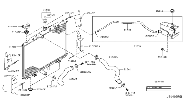 2010 Nissan Rogue  Tank Assy-Reserve Diagram for 21711JG000