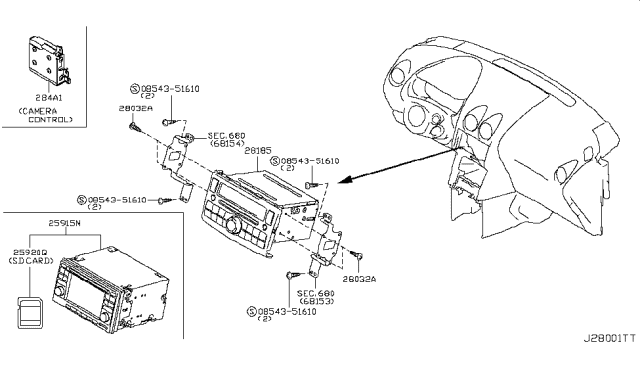 2013 Nissan Rogue  Control Assembly - Av Diagram for 259151VK0D