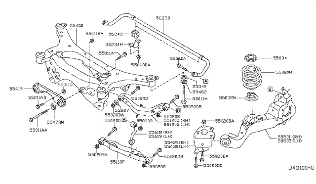 2016 Nissan Juke  Bolt Diagram for 54459EN103