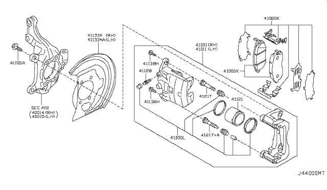 2013 Nissan Juke  Plate-BAFFLE Diagram for 41161JU00A
