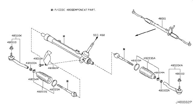 2012 Nissan Juke  Gear & Linkage Diagram for 480011KA0D