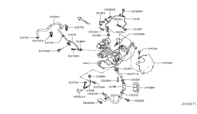 2015 Nissan Juke Bolt Diagram for 140691KC1A