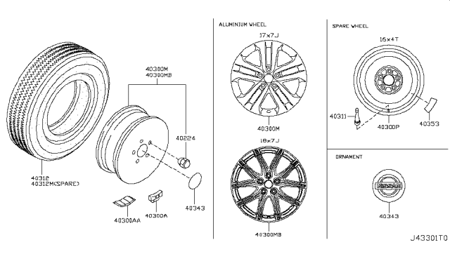 2017 Nissan Juke  Valve Diagram for 4031150Y1A