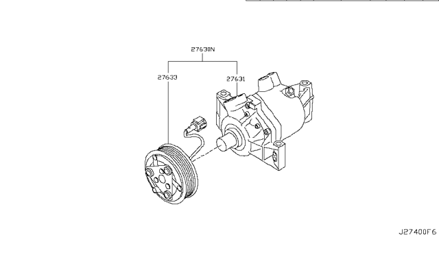 2011 Nissan Juke Compressor Wo Cl Diagram for 926101HC1B