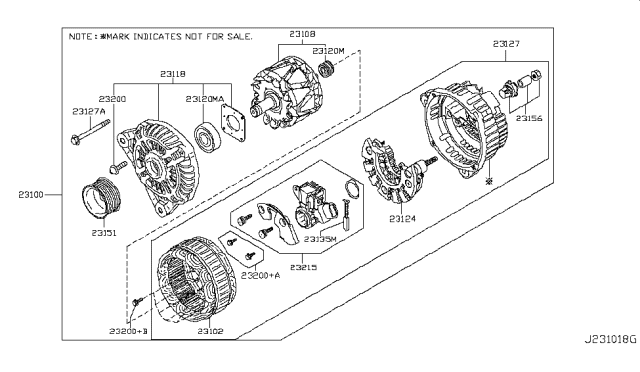 2017 Nissan Juke Rotor Assembly Diagram for 231089HS0A