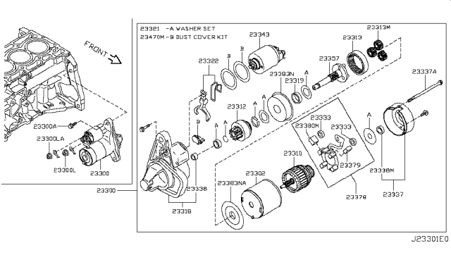 2017 Nissan Juke  Switch ASY Magnetic Diagram for 23343EN20E