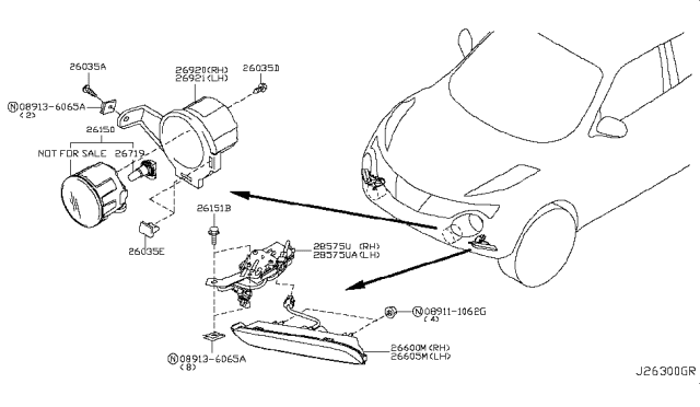 2014 Nissan Juke  Bulb Diagram for B629689947