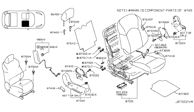 2013 Nissan Juke Screw Diagram for 876423YW0A