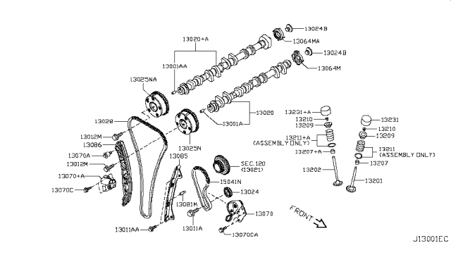 2014 Nissan Juke  Pulley Assy-Valve Timing Control Diagram for 130251KC2C