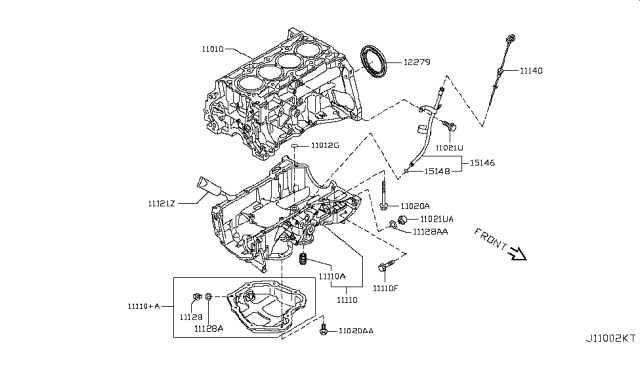 2017 Nissan Juke  Guide-Oil Level Diagram for 111501KC0A