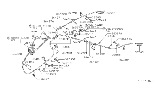 1986 Nissan 720 Pickup  Nut Diagram for 0121100026