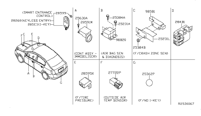 2007 Nissan Sentra  Body Control Module Assembly Diagram for 284B1ET000
