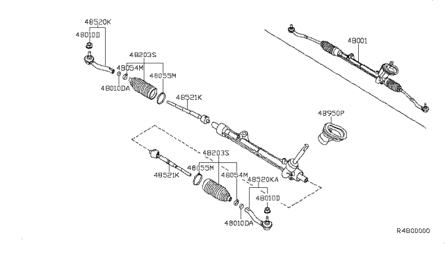 2010 Nissan Sentra  BELLOWS Assembly Diagram for D8203ET00A