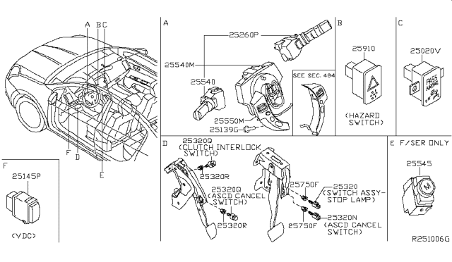 2011 Nissan Sentra Screw Diagram for 014610013U