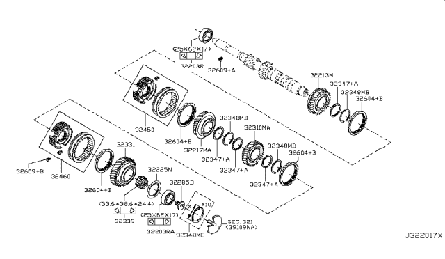 2008 Nissan Sentra  Ring-Snap Diagram for 3234800QAM