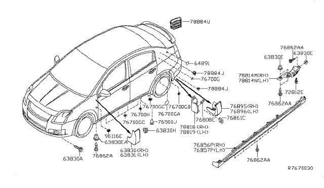 2012 Nissan Sentra  Plug Diagram for 748163U084