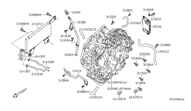 2012 Nissan Sentra Bolt Diagram for 31377JD30A