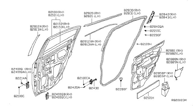 2009 Nissan Sentra Screw Diagram for 014560017U