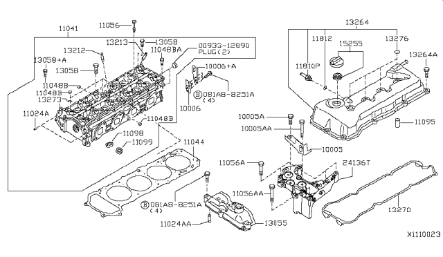2009 Nissan Sentra  Slinger-Engine Diagram for 10005JA00B