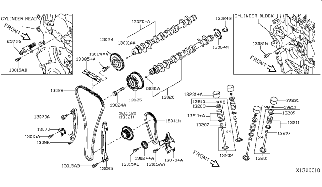 2010 Nissan Sentra  Bolt Diagram for 01125E6041