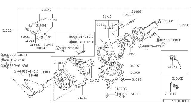 1983 Nissan 280ZX  Screw - Machine Diagram for 0836061614