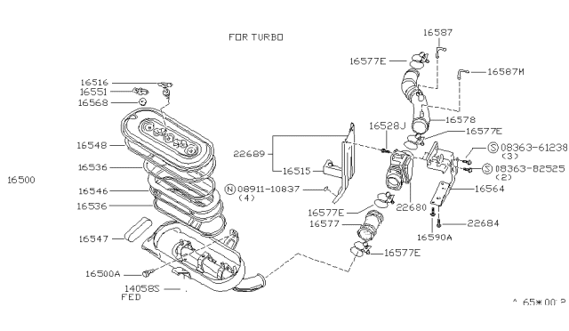 1980 Nissan 280ZX  Clamp Diagram for 0872318500