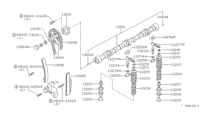 1983 Nissan 280ZX Spring-Valve Diagram for 1320423000