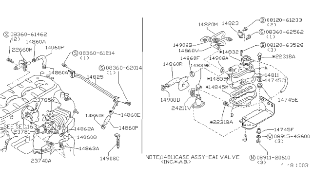 1987 Nissan 300ZX Screw Diagram for 0836062014