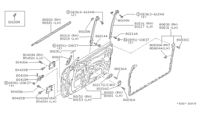 1985 Nissan 300ZX Plug Diagram for 7689507R00