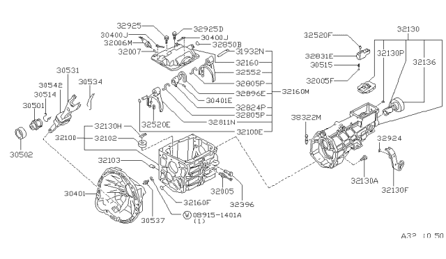 1988 Nissan 300ZX  Neutral Position Switch Diagram for 3200632G11