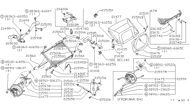 1986 Nissan 300ZX  Screw-Machine Diagram for 083636205G