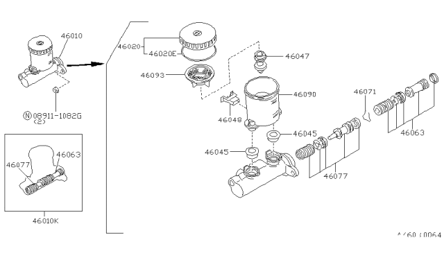 1986 Nissan 300ZX  Cap Oil Reservoir Diagram for 4602025G10