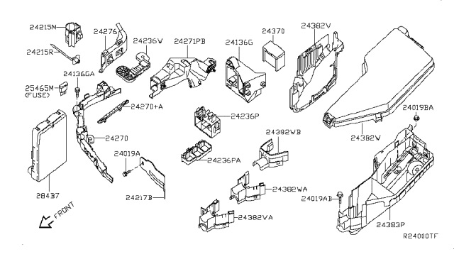 2011 Nissan Altima  Controller Unit USM Diagram for 284B71AA1A