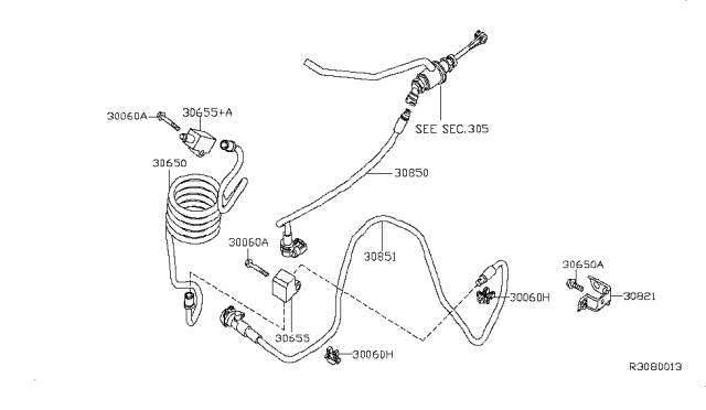 2010 Nissan Altima Clip Diagram for 1757400QAA