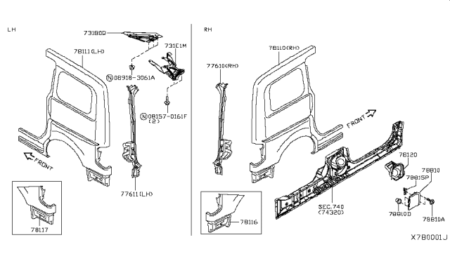 2018 Nissan NV Screw Diagram for 0141600093