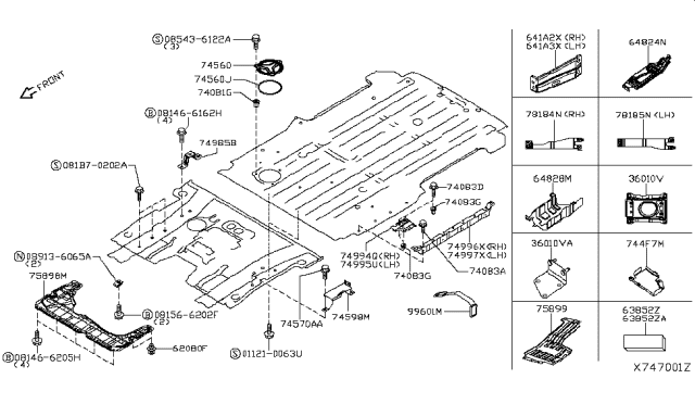 2016 Nissan NV Plate-MUDGUARD, RH Diagram for 638523LN0A