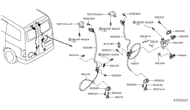 2018 Nissan NV  Screw Diagram for 0141200035