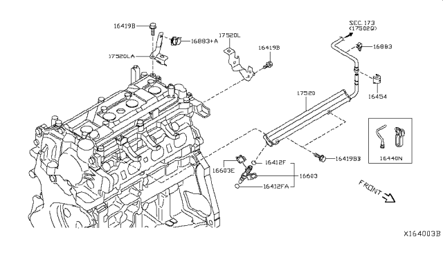 2018 Nissan NV Tube Assy-Fuel Diagram for 17520EE30B
