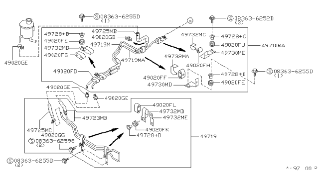 1994 Nissan Sentra  Screw Diagram for 0836362598