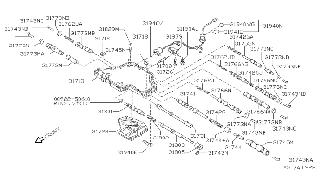 1992 Nissan Sentra  Plug Diagram for 3130731X00