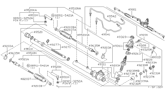 1993 Nissan Sentra  Boot Diagram for 4820453Y01