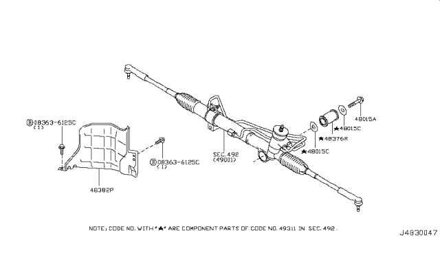 2007 Nissan Murano  Insulator Diagram for 54444CA000