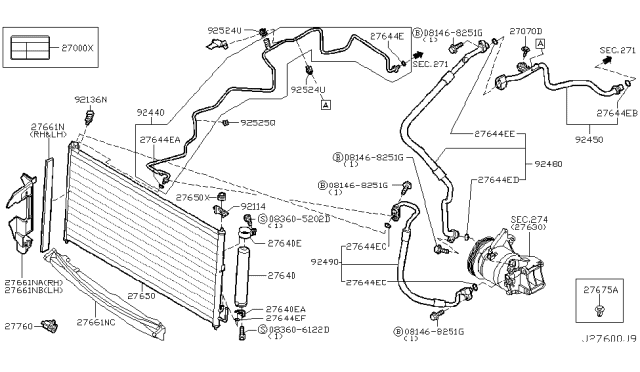 2004 Nissan Murano Seal-Rubber Diagram for 92184CA000