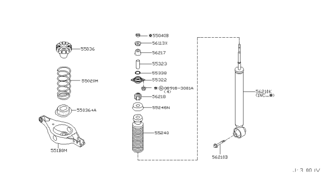 2007 Nissan Murano Bolt Diagram for 56280AQ00A